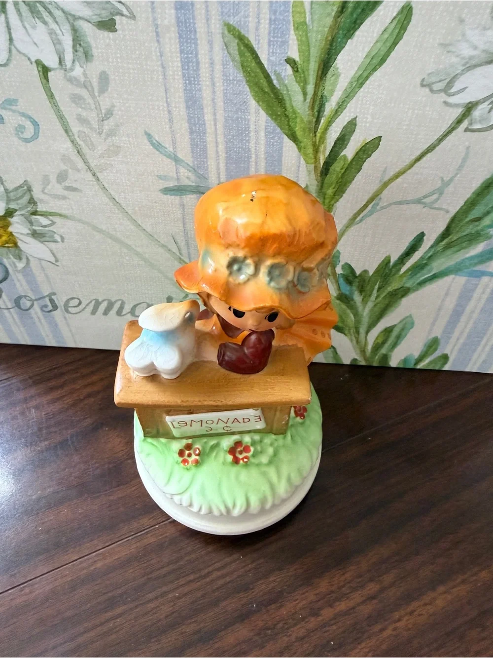 Vintage 1970s tundra imports Ceramic Lemonade 2 Music Figurine Made In Japan